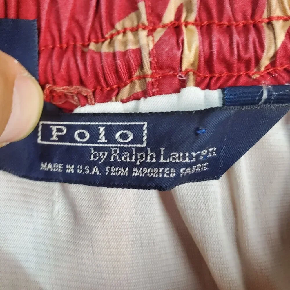 Polo Ralph Lauren Swim Trunks Mens L Hawaiian Beach Waves Beachcore Campcore - Picture 3 of 9